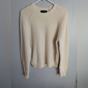 NWT Nili Lotan Ribbed Cashmere Caleb Sweater Ecru